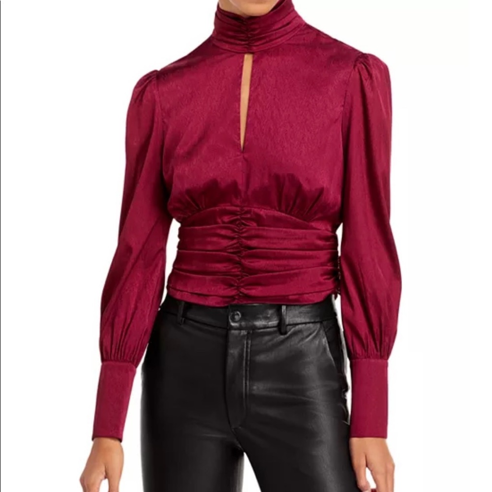 WAYF burgundy long sleeve